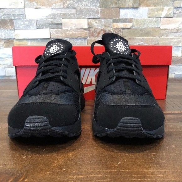 Nike Air Huarache  RUNNING SHOES TRIPLE Black - Picture 4 of 6